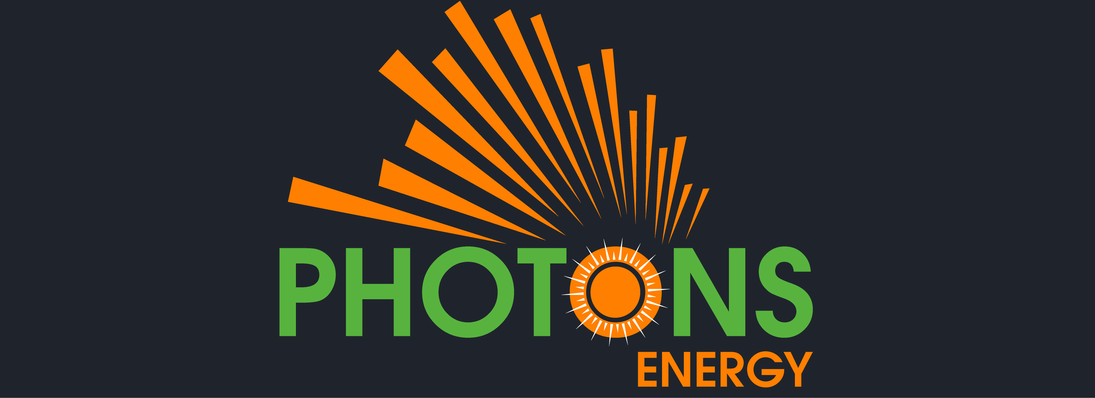 Photons energy logo with black background
